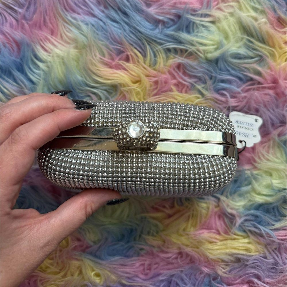 PRIMA DONNA SILVER CLUTCH BAG‎ - Picture 3 of 6